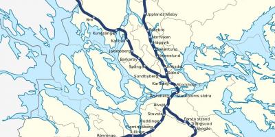 სტოკჰოლმში pendeltåg რუკა