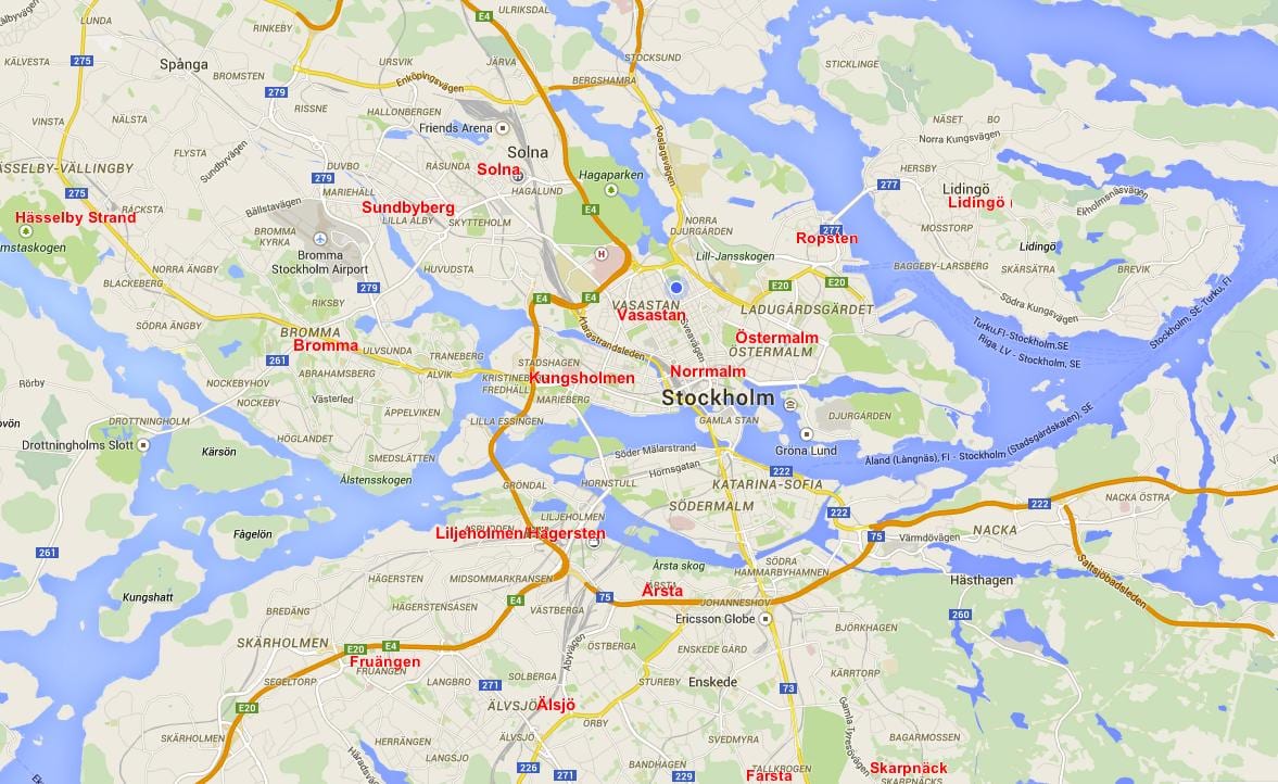 რუკა bromma სტოკჰოლმში