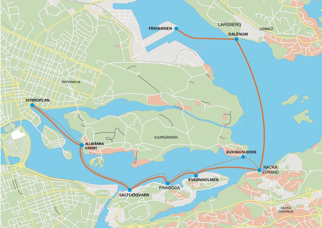 რუკა frihamnen სტოკჰოლმში