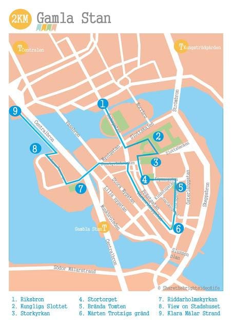 სტოკჰოლმში gamla stan რუკა
