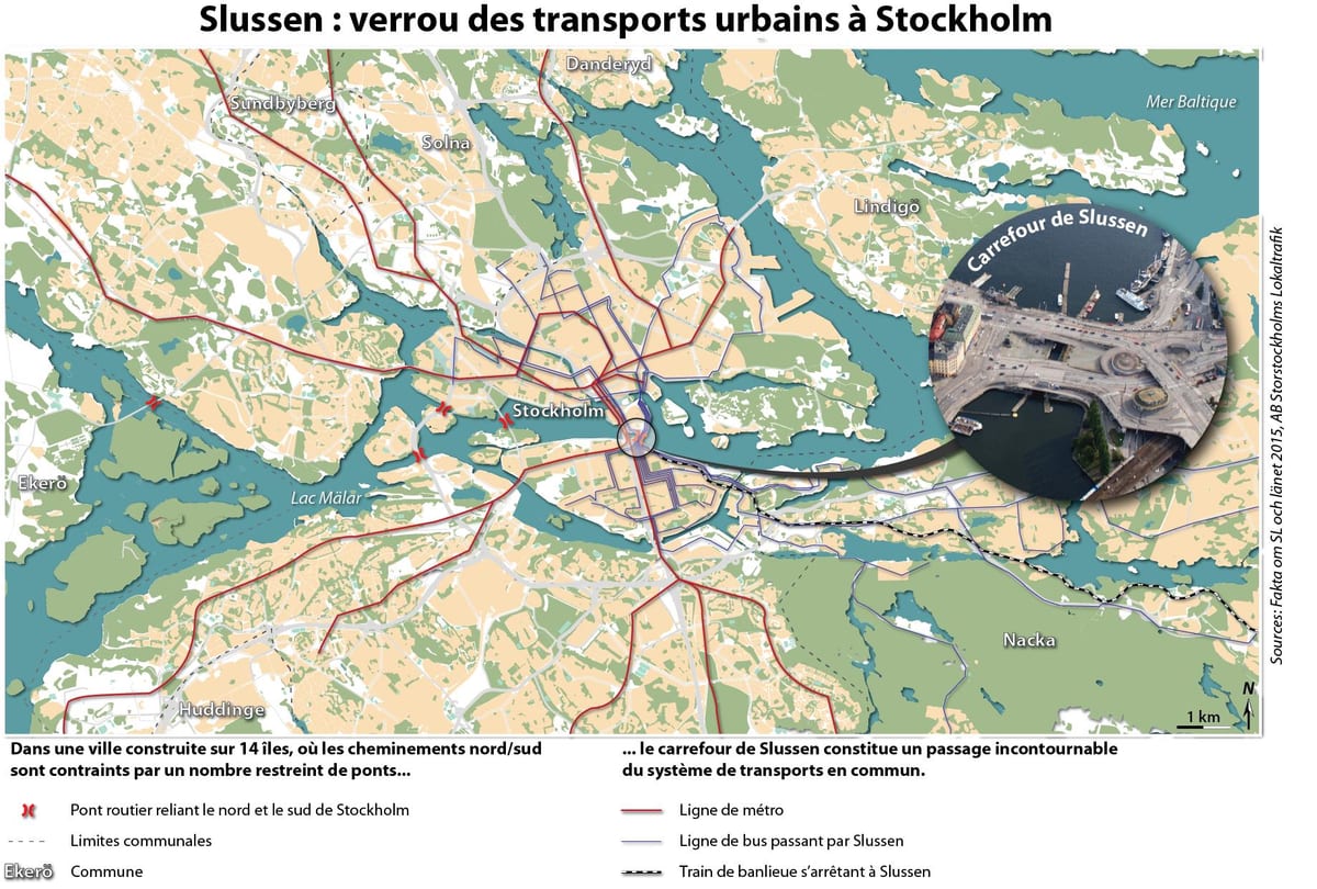 რუკა slussen სტოკჰოლმში