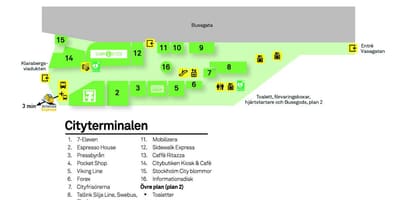 Arlanda express მარშრუტის რუკა