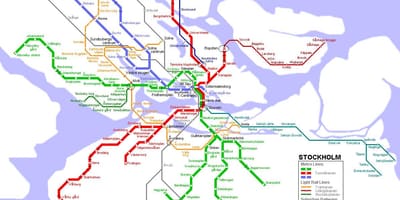 შვედეთი tunnelbana რუკა